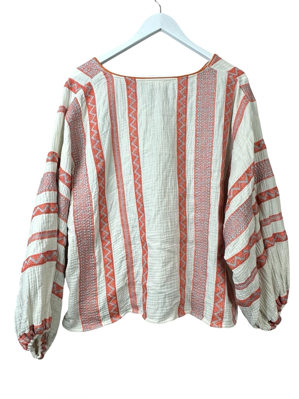 By Together Peasant Boho Embroidered Top Women Sz L - Picture 5 of 5